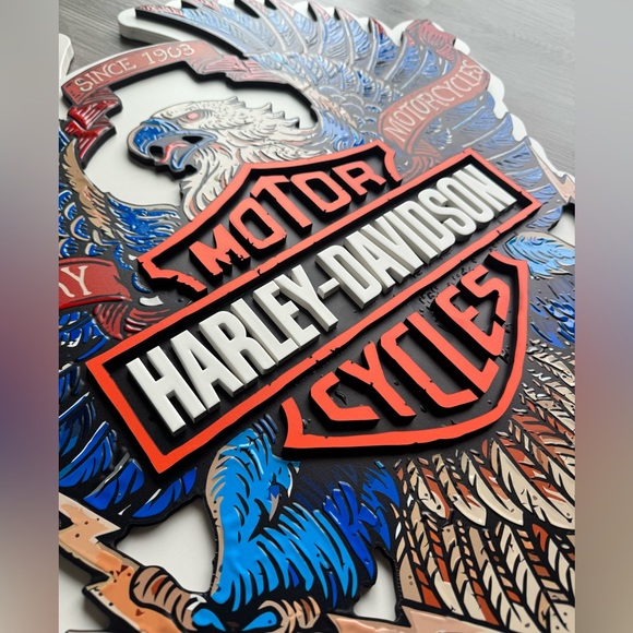 Harley Davidson Wood Wall Sign - Picture 8 of 8